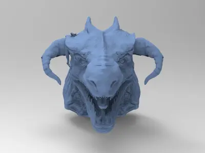 Nordor lizard Head sculpture 3D model