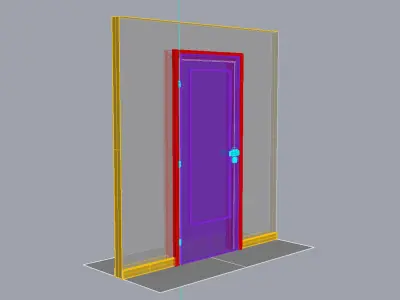 Wooden Door 3D model