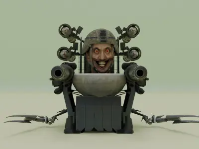 rocket laser claw skibidi toilet 3D model