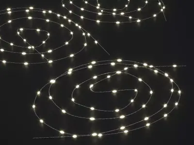 3 MM LED CHRISTMAS SWIRL LGITH STRIP 2025 3D model