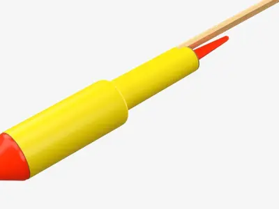 Rocket fireworks 01 3D model