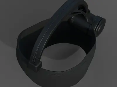 Gas mask respirator scifi futuristic 3d  Low-poly 3D model 30