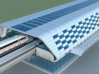 Light Rail Station 3D model