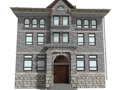 Mansion Building Low-poly 3D model