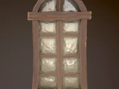 Stylised Window  Low-poly 3D model