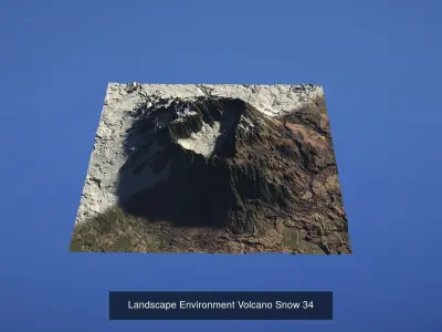 5 Landscape Environment Volcano Snow Volume 07 3D Model Pack