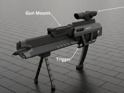 Sci-Fi Cannon 3D model purchase