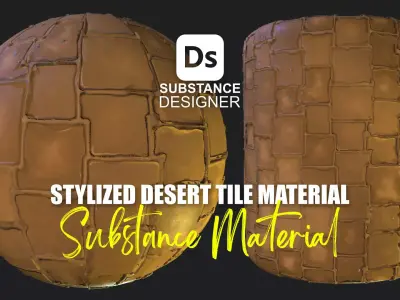 Stylized Desert Tiles Material 06 - Substance 3D Designer Texture