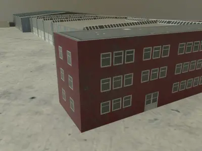 EDDB Hangar 4 Low-poly 3D model