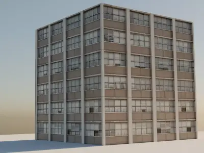 Building 2 Low-poly 3D model