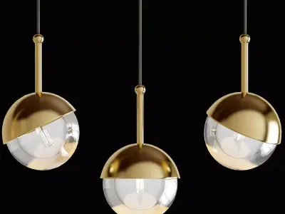 Golden ball 3D model buy