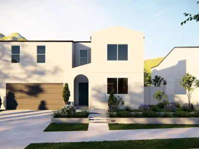 3D Exterior Scene 3D model design garden and landscape 3D 3D model