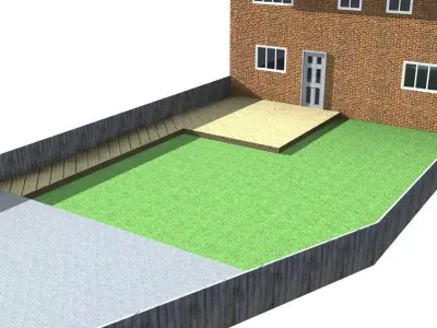 Garden Decking 3D model
