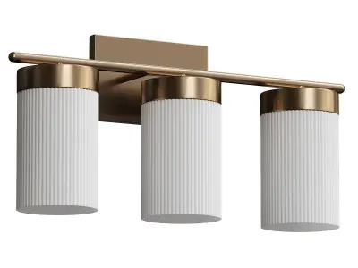 Light Vanity Lighte with Round Ribbed 3D model