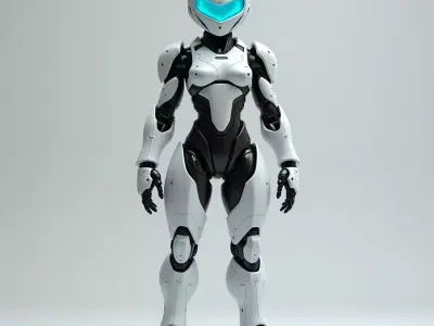 Feline Mecha Warrior 3D Model Pristine Combat Suit 3D model