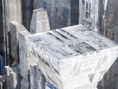 Ultra Detailed Sci-Fi Megastructures - Kit Bash - C4D Octane 3D model