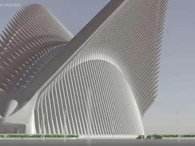  Calatravas Oculus Curved Transit Hall 