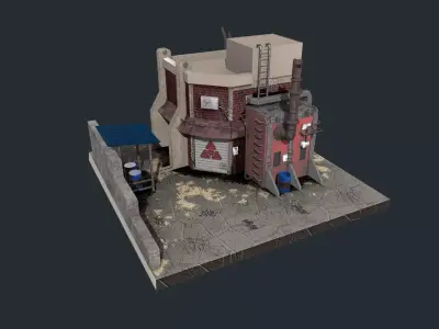 The Unknown Factory Low-poly 3D model