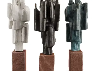 Brutal art metal Low-poly 3D model