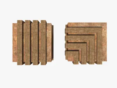 Urban seat Low-poly 3D model