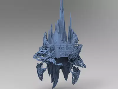 Fantasy underworld mountains 3  3D model