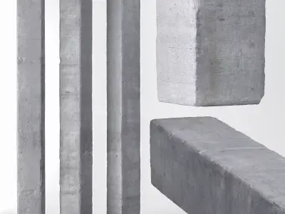 Column concrete 3D model