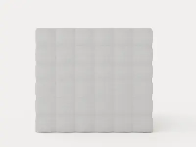 Montana Complete Bed Package 140x200 Light Gray Low-poly 3D model