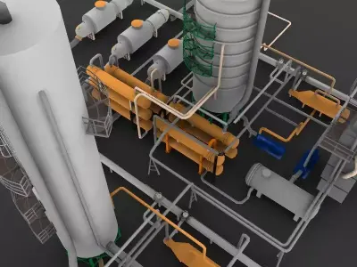 Distillation units 3D model