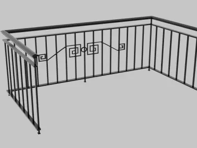 Metal Balcony Free 3D model