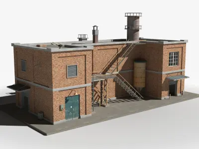 Factory xx2 Low-poly 3D model purchase