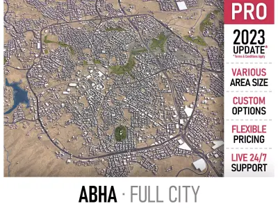 Abha - City Low-poly 3D model