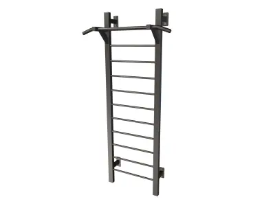 Wall Mounted Stall Bars with Pull Up Bar 3D model