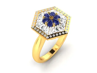 Women Ring 3D print model 58