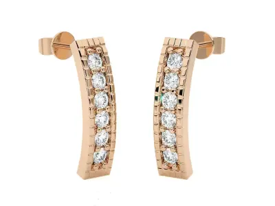 Light wt Women Diamond Earrings  3D print model