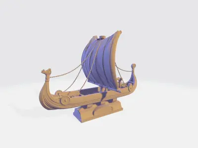 Vikings ship 3D print model