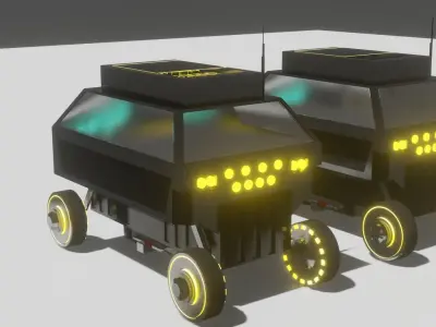 Missile-Shooting War Rig 3D model