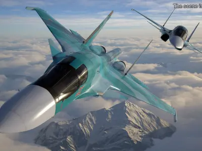  Sukhoi SU-34 Fighter Jet 