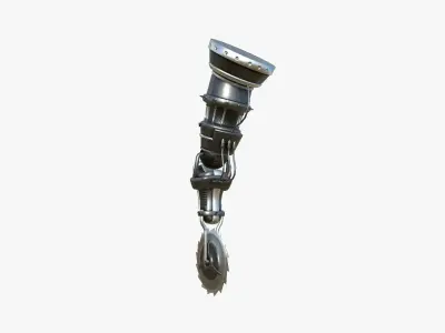 Robotic Arm A01 Dark Steel - Character Design SciFi Low-poly 3D model