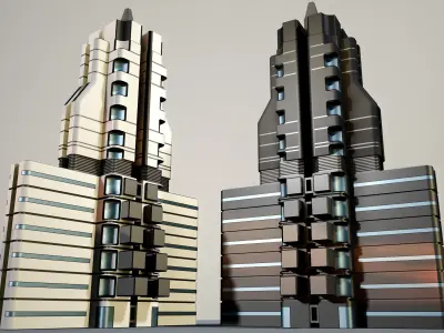 Sci fi Building - VR Low-poly 3D model purchase