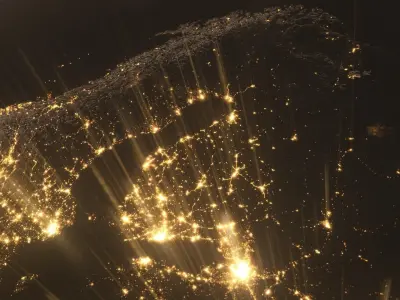 86k Earth Nightlight Map 3D model