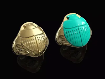 Egyptian Scarab Ring 3D print model