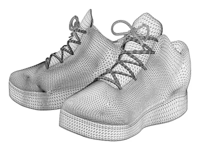  Basketball Shoes Low-poly 3D model