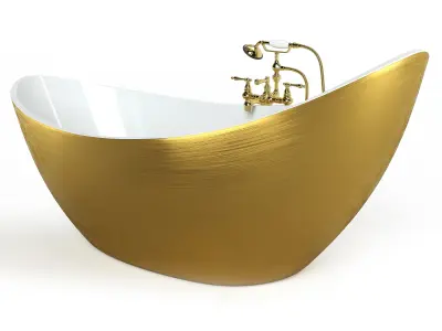 Bathtube with Shower 03 3D model