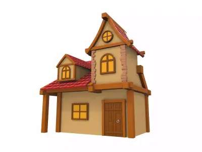 Cartoon house 13 3D model