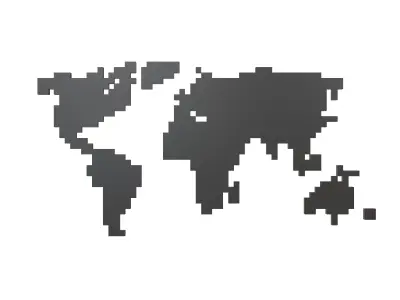 Earth Map Cube Style v2 001 Low-poly 3D model