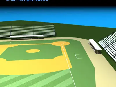 Baseball field 3D model