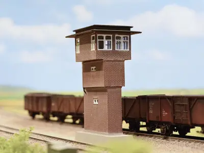 BUILD-0034 Signal Tower Erfurt Station H0-scale 3D print model