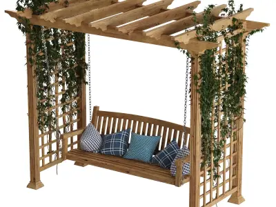 Garden swing pergola 3D model
