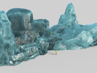Mountain ice rocks - 3D Models PBR Pack 10 Low-poly 3D model