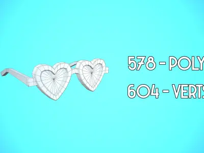 GLASSES 03 - CARTOON STYLIZED Low-poly 3D model